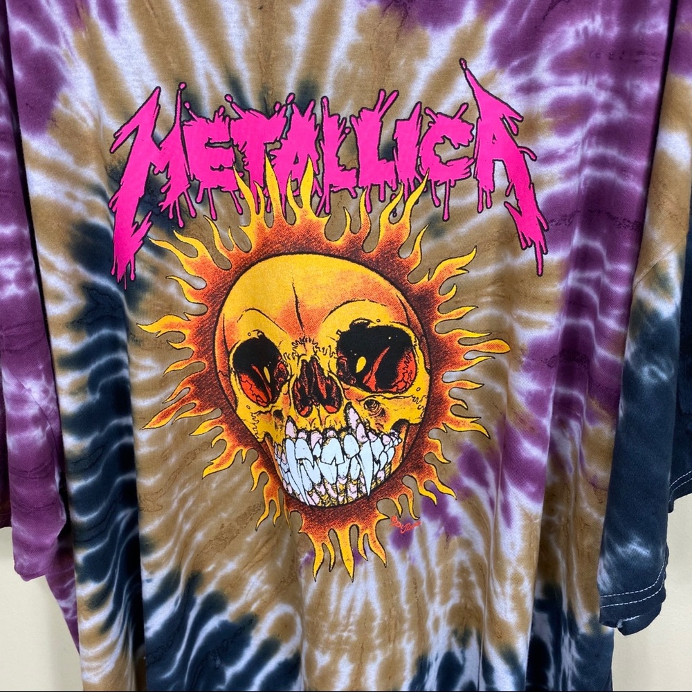 METALLICA Sun Tie Dye Tee NWT - Picture 5 of 12